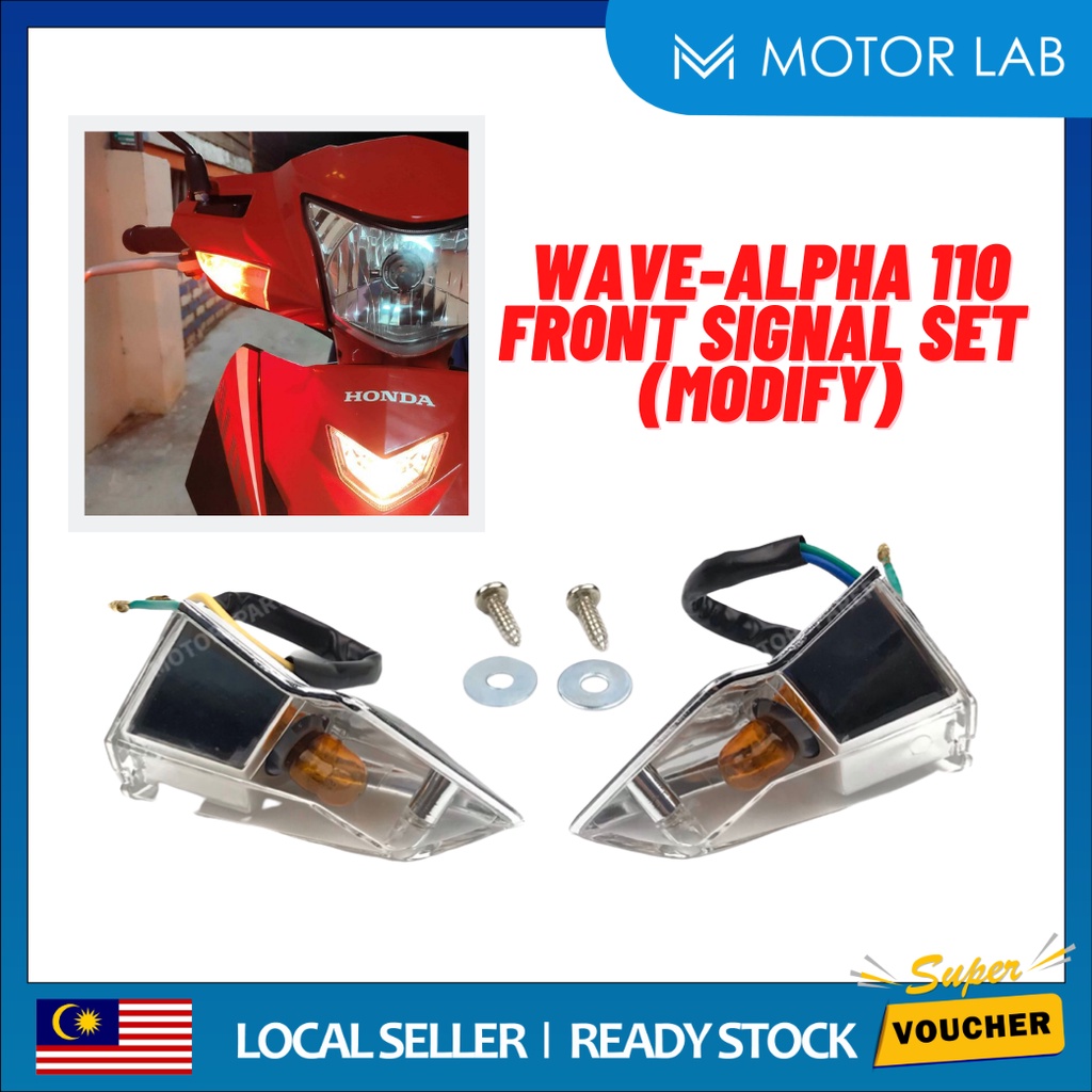 HONDA CX110 WAVE110-CX HONDA ALPHA-110 SIGNAL DEPAN SIGNAL FRONT SET (MODIFY)