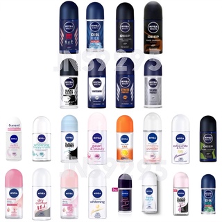 ราคา27สูตร✅ ของแท้ Nivea Roll-on Deodorant นีเวียโรลออนชายและหญิง ลูกกลิ้งนีเวีย 50ml.