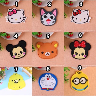 🔥พร้อมส่ง🔥ที่รองแก้วซิลิโคน ลายน่ารัก มี 9 แบบ