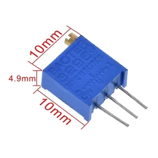 ตัวต้านทานปรับค่า VR แนวตั้ง 3296W Trimpot Trimmer Potentiometer 3296 100R 200R 500R 1K 2K 10K 20K 50K 100K 500K 1M