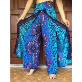 กางเกงขายาวผู้หญิงแฟชั่น กางเกงขาแหวก กางเกงแพนเค้ก  กางเกงกระโปรง Palazzo Pants Pancake Pant Womens Palazzo Pants