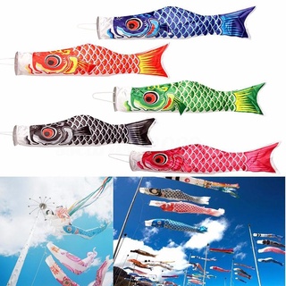 PF 40-70-100 ซม. koi nobori ปลาคาร์พลมถุงเท้า koinobori ธงปลาลานแขวนประดับ