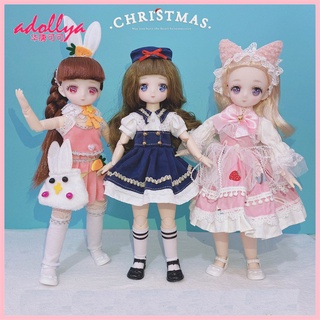 Adollya ตาตุ๊กตาอนิเมะ BJD 1/6 21 ข้อต่อขยับได้ 30 ซม. พร้อมเสื้อผ้า 12 นิ้ว สําหรับเด็กผู้หญิง