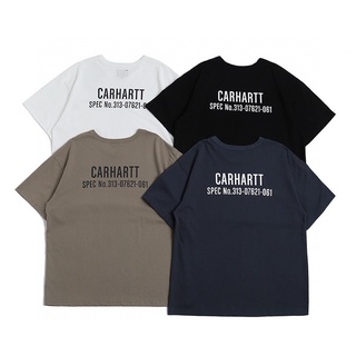 Carhartt Wip Toolling tide brand Carhartt 313 เสื้อยืดแขนสั้น ทรงหลวม มีกระเป๋า สีพื้น สไตล์เรโทร