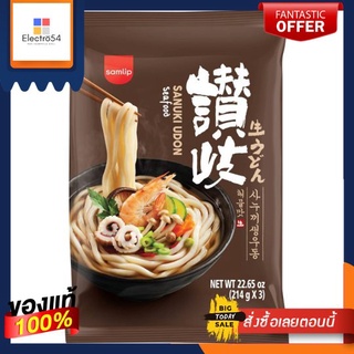 ซัมลิป ซานุกิอุด้งรสซีฟู้ด 214ก.SAMLIP SANUKI UDON SEAFOOD 214G.