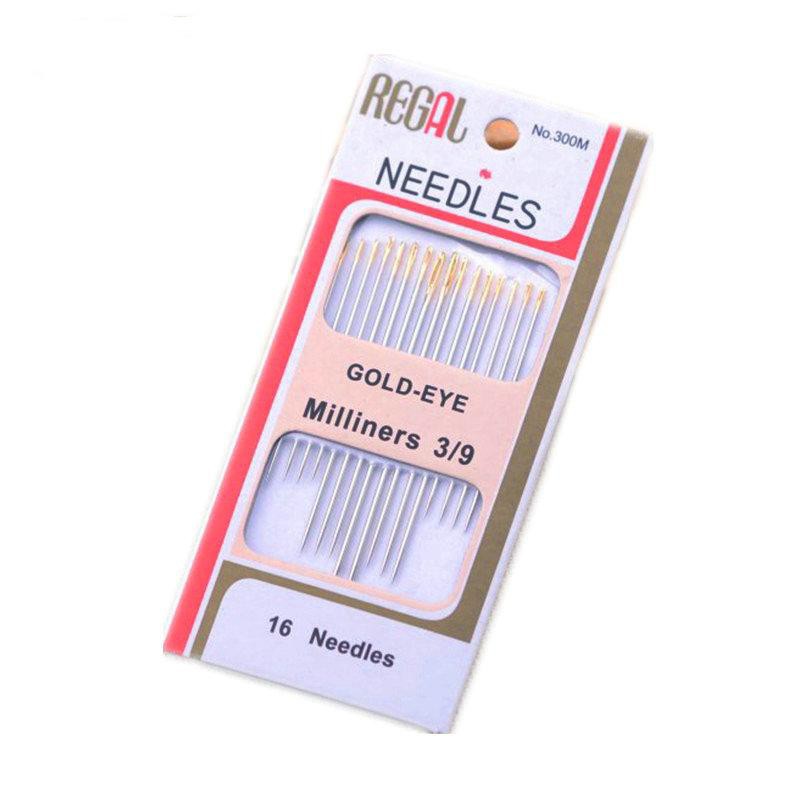 REGAL GOLD EYE HAND SEWING NEEDLES / 16 REGAL GOLD HAND SEWING NEEDLES