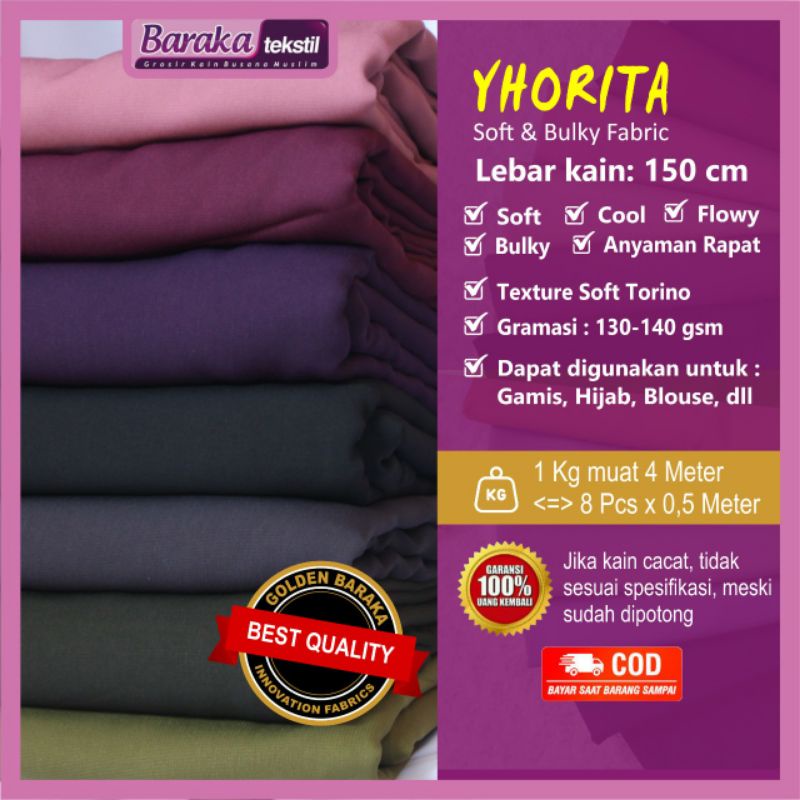 Yhrita Lexus MTA สิ่งทอผ้าวัสดุ Hijab Hijab Veil Gamis ชุดมุสลิมอิสลามอิสลาม Syari Syar i คุณภาพเมตร