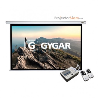 Gygar Motor Screen 200 นิ้ว 4:3 จอโปรเจคเตอร์ รุ่น มอเตอร์ไฟฟ้า พร้อมรีโมทไร้สาย (160x120 inch) (406x305 cm)