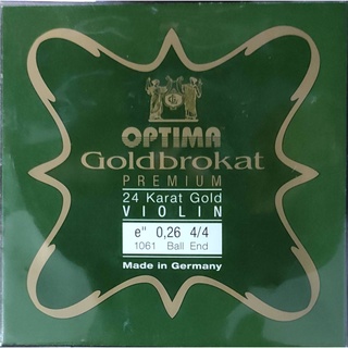 Violin Strings Optima Goldbrokat 24K Gold E Ball-End