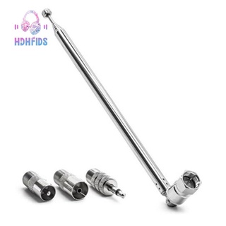 Rod Antenna 3.5mm Adapter FM Radio Antenna Replacement Telescopic Screw F Type Male Plug Connector AV Stereo Receiver