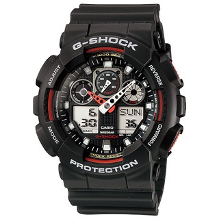 นาฬิกา คาสิโอ Casio G-Shock Standard Analog-Digital Three-Eye Dial รุ่น GA-100-1A4 (3ตา ดำ-แดง)