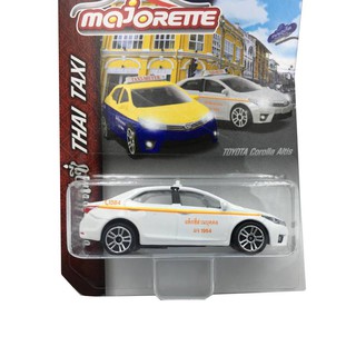 Majorette รถเหล็กมาจอเร็ตต์ โมเดลรถสะสม ไทย แท็กซี่ Thai Taxi Toyota Corolla Altis สี ขาว