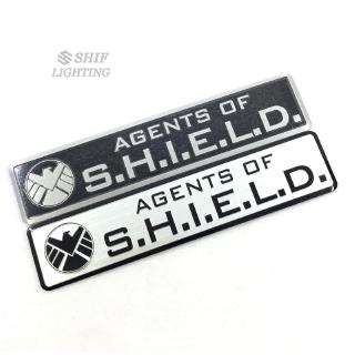 1 x Aluminum Agents Of SHIELD S.H.I.E.L.D Avengers Marvel Hero Logo Car Auto Motor Emblem Badge Sticker Decal