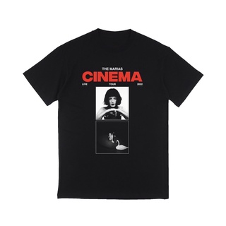 เสื้อยืดสีขาวเสื้อยืด พิมพ์ลาย The MARIAS - CINEMA / วงดนตรีเสื้อยืด / เพลง / นานาชาติ MERCH / เสื้อยืดพรีเมี่ยม / พรีเม