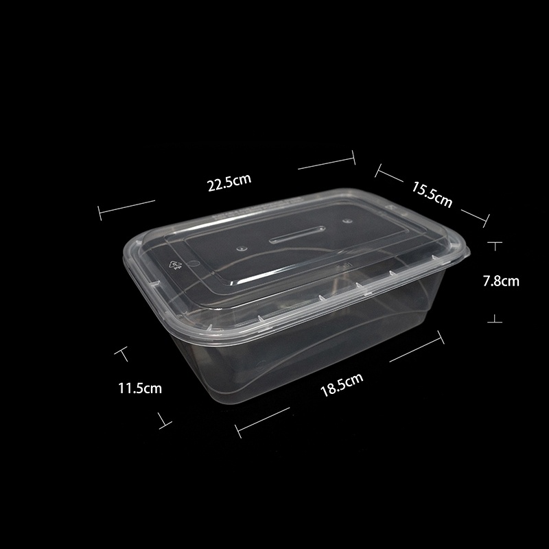 กล่องใส่อาหาร 1750ml ( ลัง 150 ใบพร้อมฝา ) F กล่องใส ช่องเดียว กล่องพลาสติกใส - รูปที่ 2