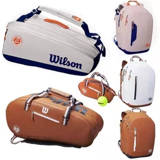 ◆△21 ใหม่ Wilson Will ชนะ French Open 2/6/9/12 กระเป๋าเทนนิสกระเป๋าเป้สะพายหลังกระเป๋าแบดมินตัน