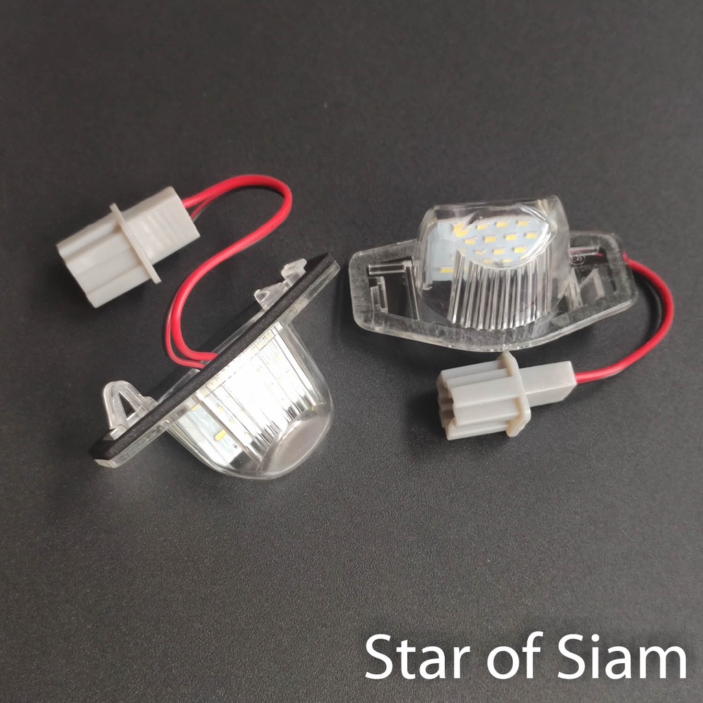 [1คู่] ไฟป้ายทะเบียน LED สำหรับ Honda Civic City Jazz GE Accord Legend ทรงนูน