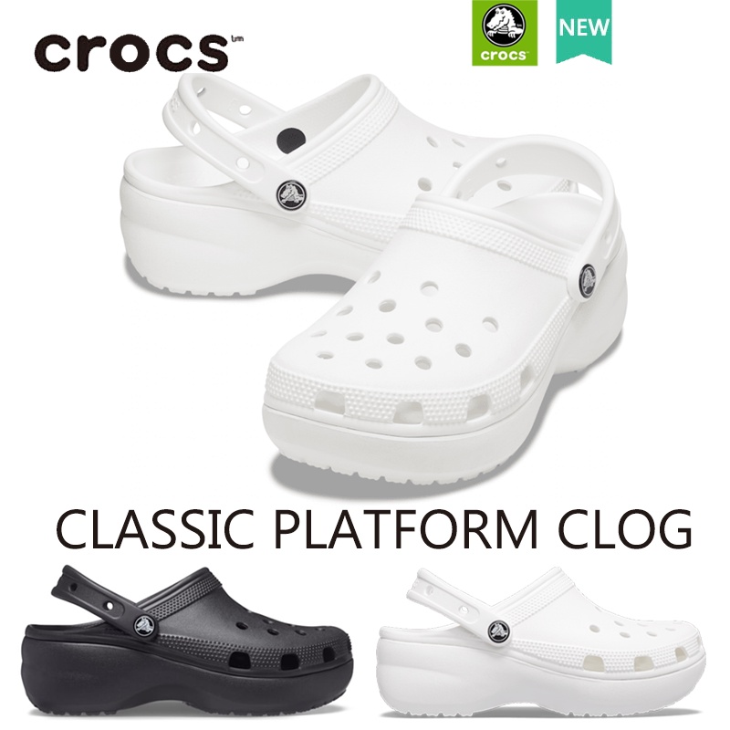 Crocs แท้ 100% Crocs classic platform clog 4.1cm รองเท้าแตะแพลตฟอร์ม เสริมส้น สไตล์คลาสสิก  และผู้หญิง