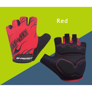 ถุงมือฟิตเนส ขี่จักรยาน ขี่มอเตอร์ไซด์ (สีแดง) Motorcycle/gloves-D37-Red