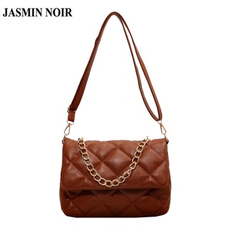 Jasmin NOIR กระเป๋าสะพายข้าง ทรงสี่เหลี่ยม แต่งสายโซ่ ขนาดเล็ก แฟชั่นสําหรับสตรี