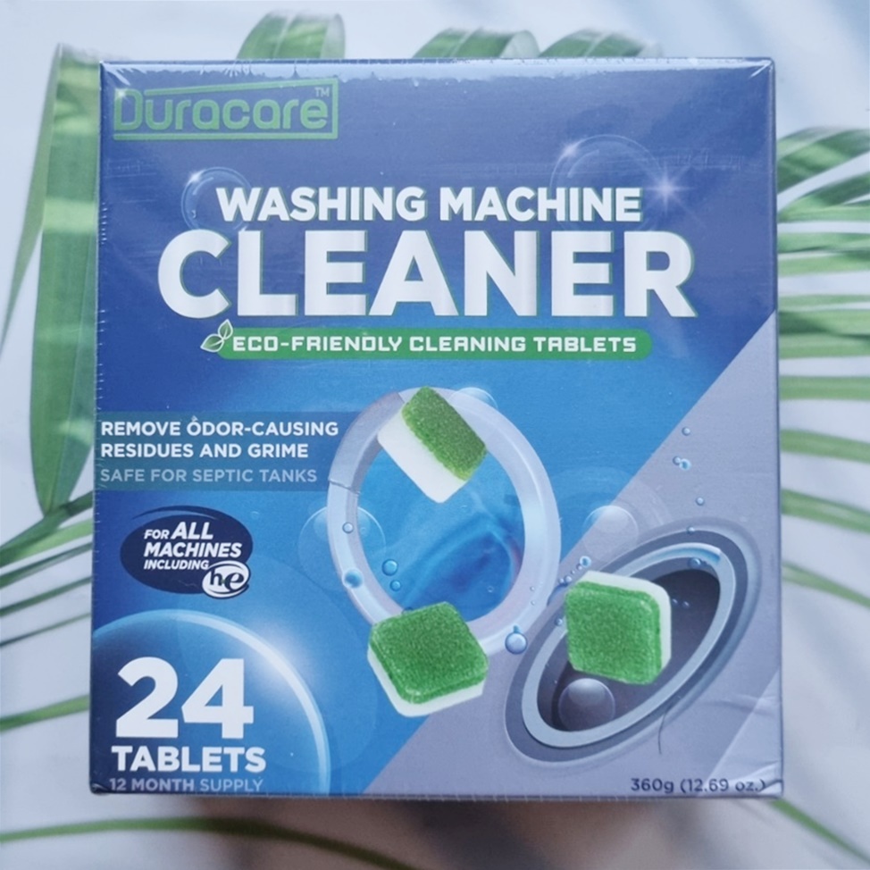 70% Sale!! EXP 07/2023 (Duracare®) Washing Machine Cleaner 24 Tablets 360 g เม็ดทำความสะอาดเครื่องซักผ้า
