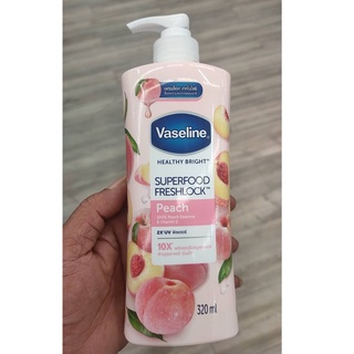 วาสลีน เฮลธี้ ไบรท์ ซุปเปอร์ฟู้ด เฟรชล็อค โลชั่น 320 มล. Vaseline Healthy Bright  Peach Lock Lotion 320 ml. Vaseline Hea