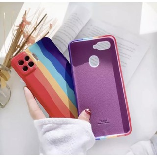 [ เคสสายรุ้ง ] Case OPPO A94 งานกำมะหยี่ เคสนิ่มซิลิคอน Oppo A94 เคสออฟโป้ เคสกันกระแทก พร้อมส่งจากไทย