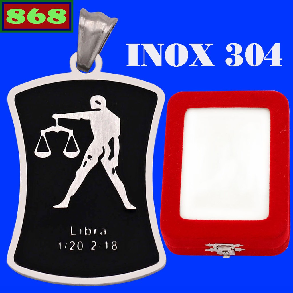 จี้ Zodiac - Stainless steel Libra (Libra) พร้อมกล่องกํามะหยี่