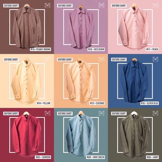 เสื้อเชิ้ตแขนยาวสีพื้น oxford แท้