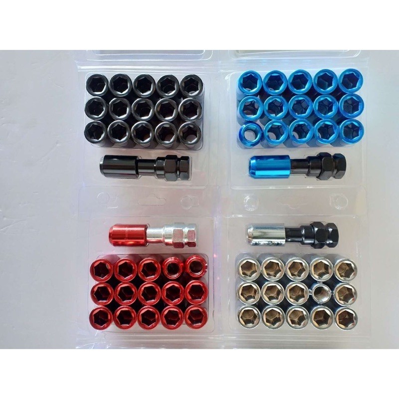 16 ชิ้น Allen Key Nuts Sport Rim Nut Racing Wheel Nut - Iron Besi