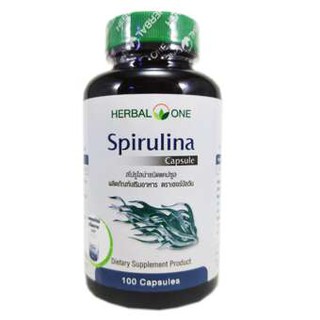 Spirulina สาหร่ายสไปรูไลน่า 100 แคปซูล 400 มิลลิกรัม