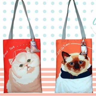 🐱กระเป๋าสะพาย (Tote Bag) ลายแมว