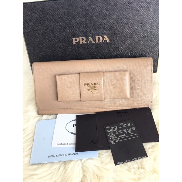 used prada saffiano wallet