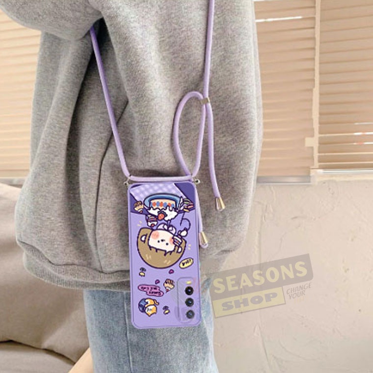 [SUV6] Softcase Macaron Sling Protect Camera สําหรับ VIVO V21 (5G) l Vivo Y30/Y50 l Vivo Y12/Y15/Y17