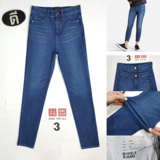 3.Uniqlo Skinny High Ultra Stretch ❤ขายดีมาก ( 221 191973 ) เอววัดจริง 26 , 28 , 29