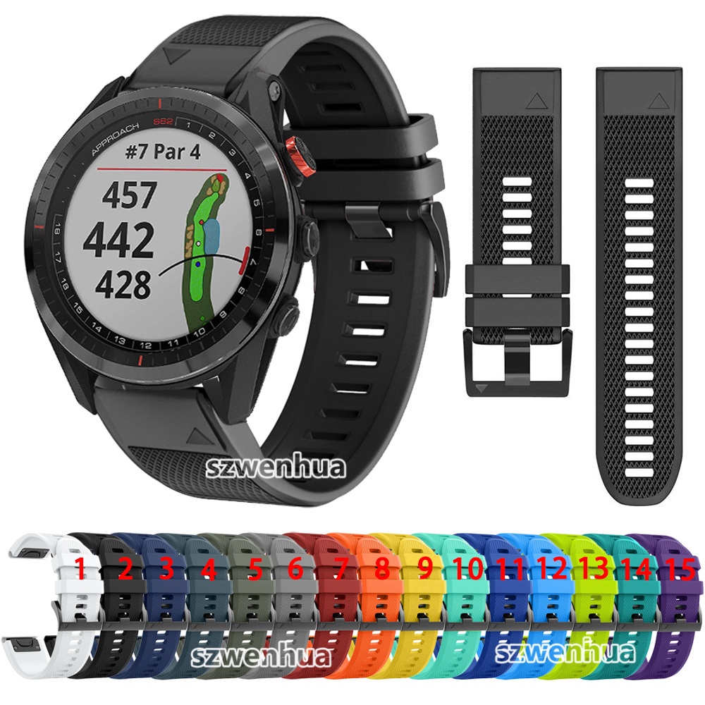 สําหรับ Garmin Approach S60 S62 สายซิลิโคน QuickFit สายนาฬิกา