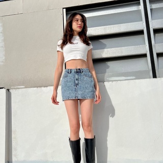 กระโปรงยีนส์สั้น รุ่น S’more Denim Miniskirt l Styledenims