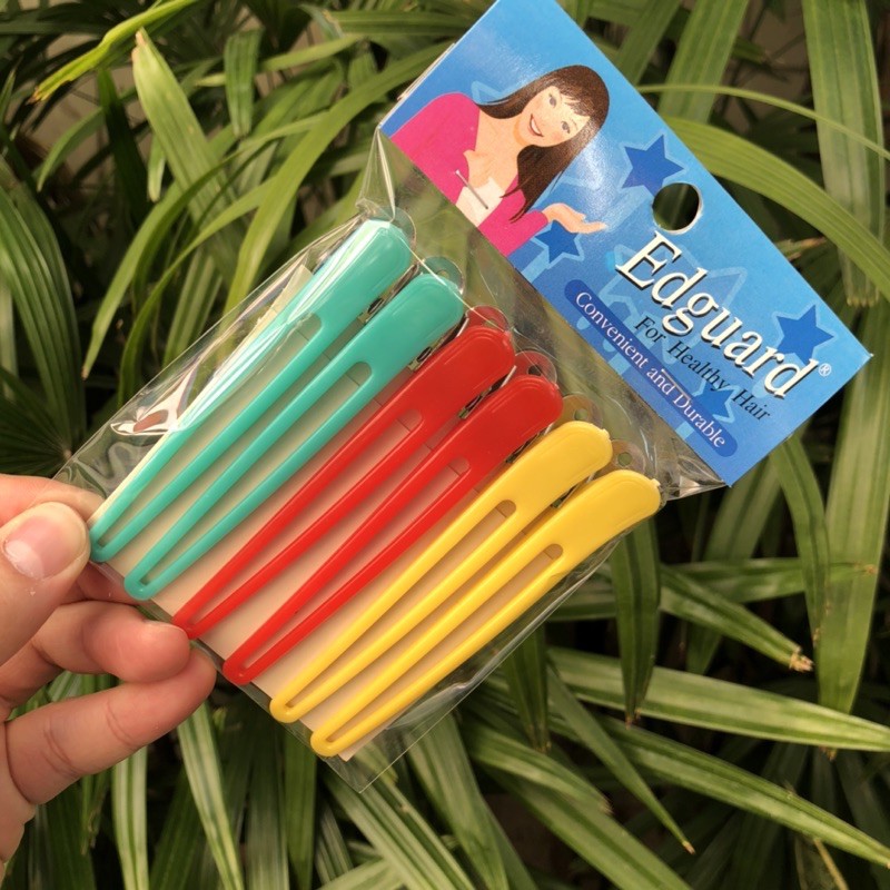 แพ็ก6 อันกิ๊ฟปากเป็ดสีหวาน 'กิ๊ฟหนีบผม'ร้านทำผม 1แพ็ก6อัน edguard