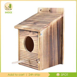Bluebird House, Solid Wood Birdhouse, Weatherproof Bird House Designed for Easy Cleaning, Secure Latch, Air Vents, Fledgling Grooves
