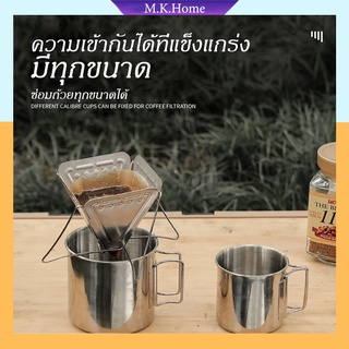 ที่กรองกาแฟ, กรวยกรองกาแฟ, สแตนเลส 304, ดริปกาแฟแบบหยด, สามารถใช้กับกระดาษกรองดริปกาแฟดริป