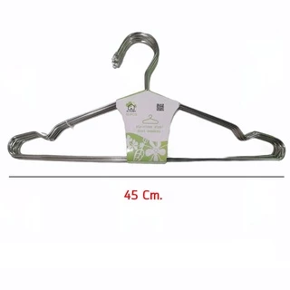 ขายส่ง【ขึ้นสนิมคืนเงิน】ไม้แขวนเสื้อสแตนเลส 304 (แพ็ค10ชิ้น) คุณภาพดี แข็งแรงทนทาน แขวนกางเกงเสื้อผ้าขนหนู ไม้แขวนผ้า