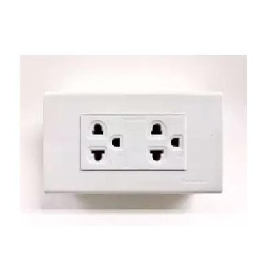 CHANG ปลั๊กไฟบ้าน ปลั๊กกราวคู่ เต้ารับกราวคู่ สวิช สามารถเลือกประกอบตามต้องการ พร้อมหน้ากากและกล่องล