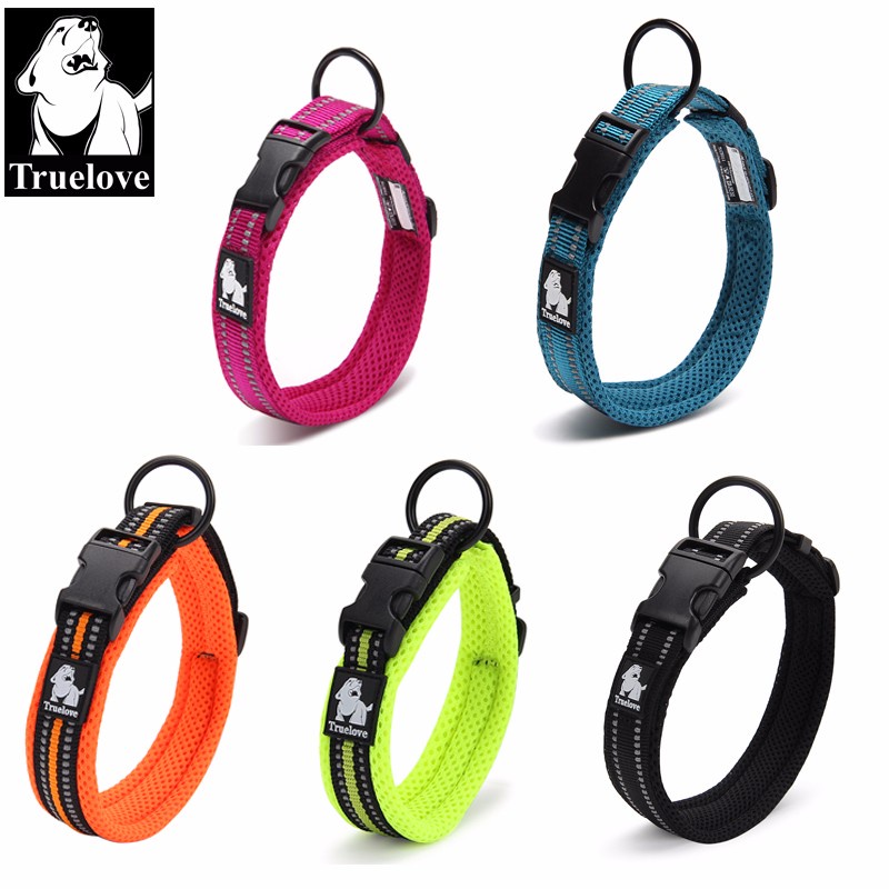 truelove-reflective-soft-dog-collar-and-leash-set-nylon-adjustabele