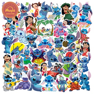 Muya สติกเกอร์ ลายการ์ตูน Lilo &amp; Stitch สําหรับติดตกแต่งแล็ปท็อป กระเป๋าเดินทาง 50 ชิ้น