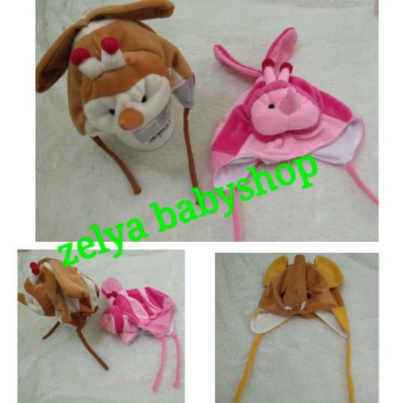 Soft FUR ANIMAL CHARACTER BABY HAT