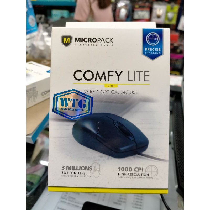 MICROPACK คีย์บอร์ดแบบมีสาย รุ่น K-203 /MOUSE M-103 /101ประกกัน  1ปี