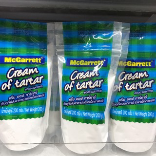 ครีมออฟทาร์ ทาร์ ตรา McGarrett(แม็กกาแรต)  ขนาด 200 กรัม /Cream of tartar*พร้อมส่ง