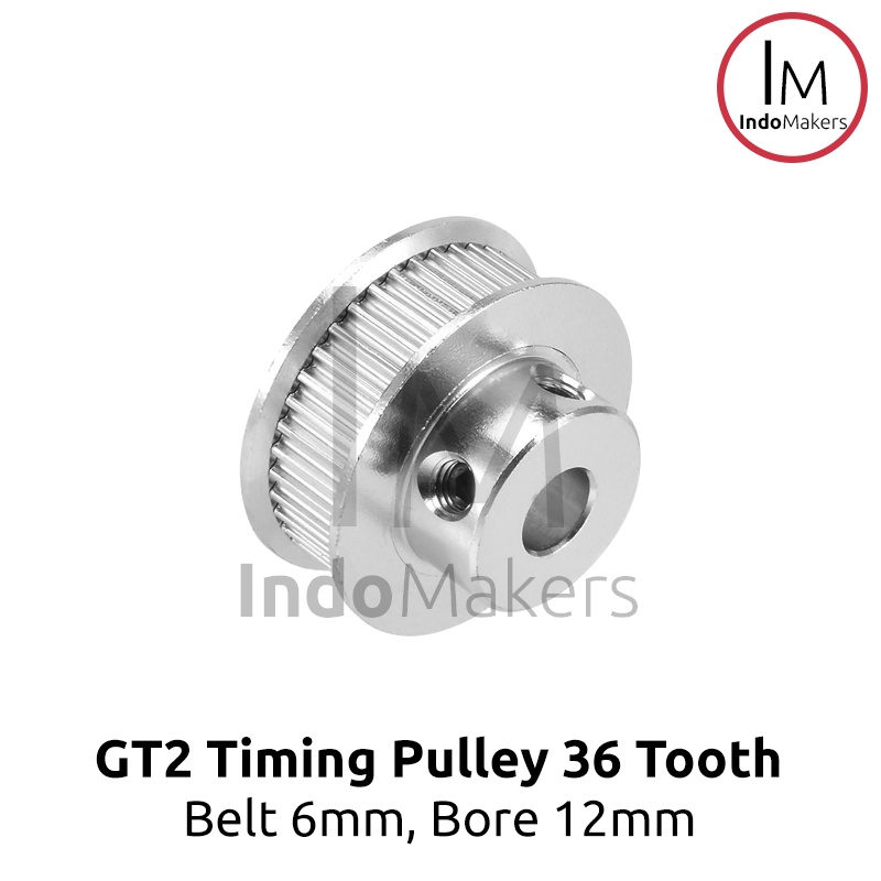 Timing Pulley GT2-6mm 36 Tooth Bore 12mm สําหรับ 6mm GT2 Belt