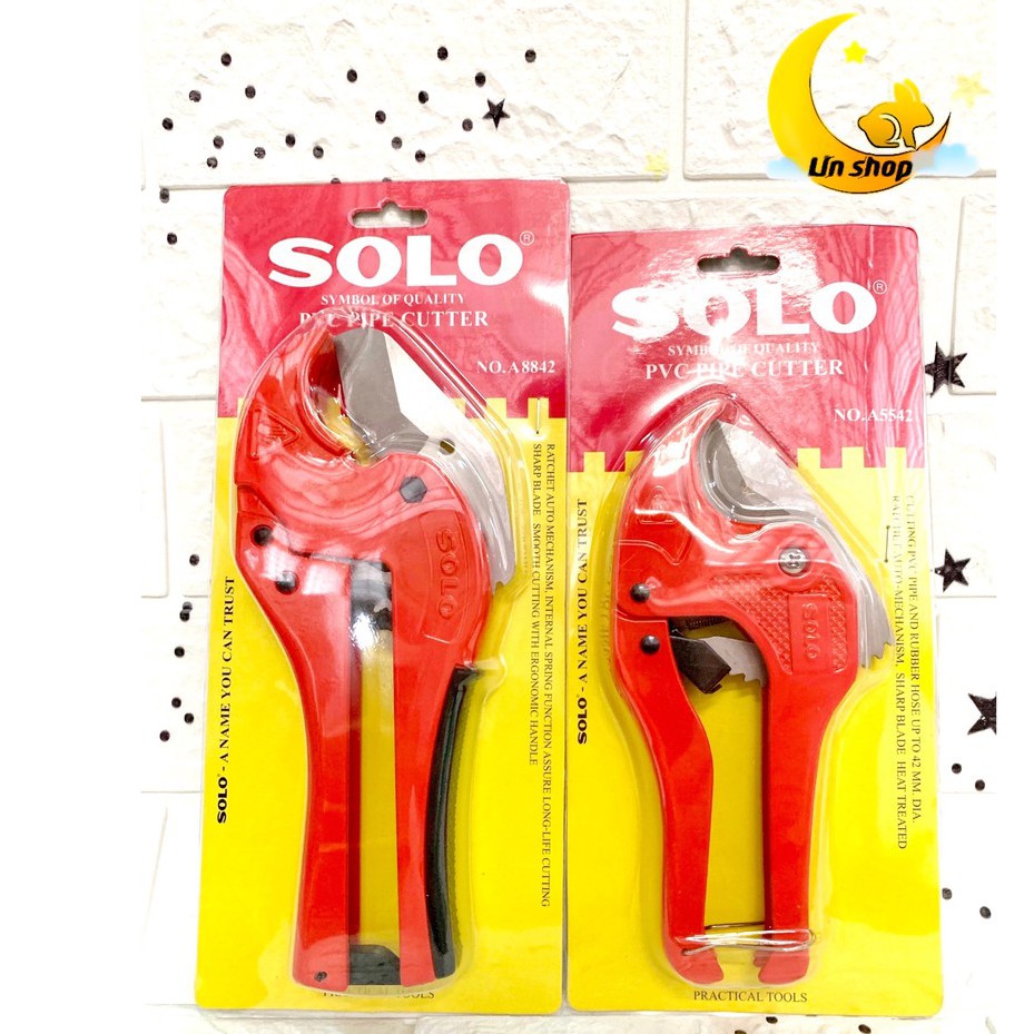 ของแท้100% SOLOโซโล NO. A8842 A5542 กรรไกรตัดท่อพีวีซี PVC PIPE CUTTER (อ้าปากอัตโนมัติ) สามารถตัดท่อPVC,ท่อเรซิน,ท่อ PE