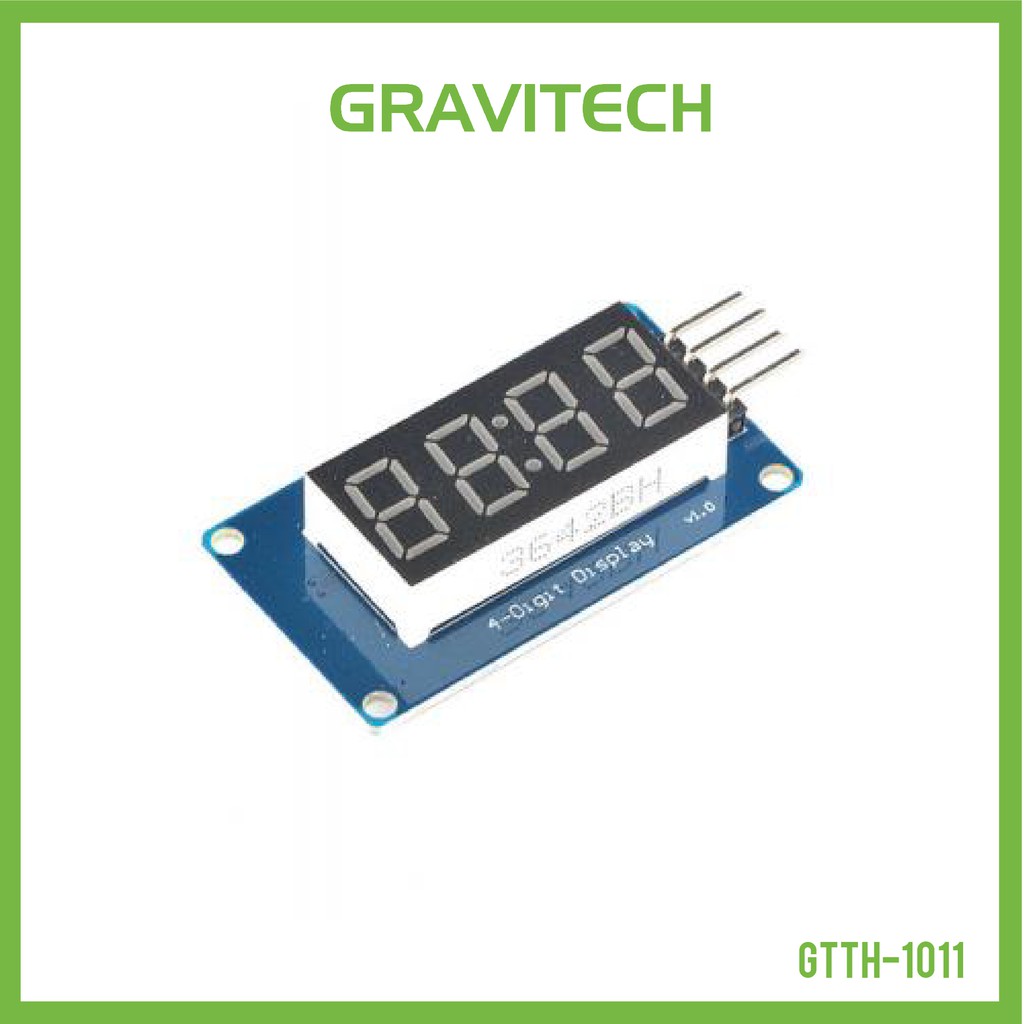 [Gravitechthai] 0.35" 7-SEG 4-DIGIT SPI with TM1637 Driver